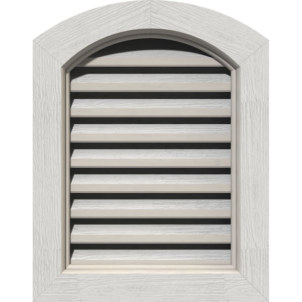 Ekena Millwork Arch Top Gable Vent, Functional, Western Red Cedar Gable Vent w/ Brick Mould Face Frame, 14"W x 32"H GVWAR14X3200RFPWR - main